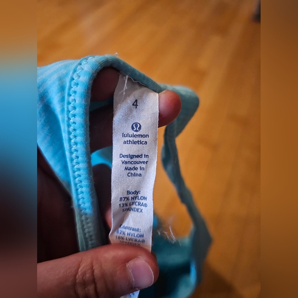 Lululemon blue stripe tank top - Picture 4 of 5